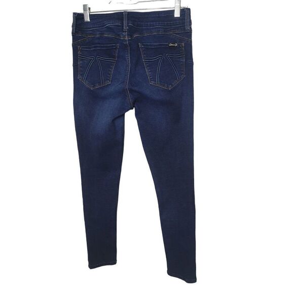 Seven7 Women's Jeans 8 Booty Shaper Mid Rise Stretchy Legging Blue Jeans Sz 8 - Picture 2 of 9